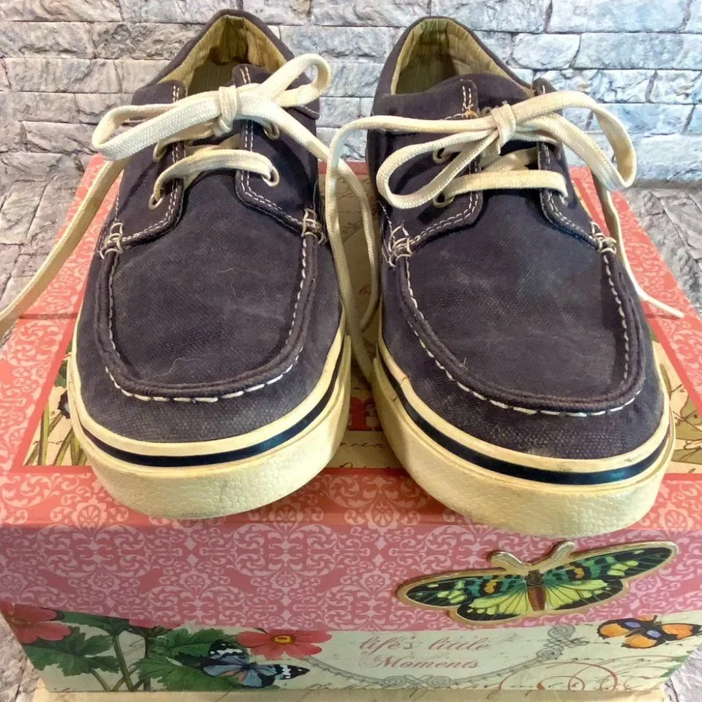 Timberland Canvas Boat Shoes Earth Keepers Preppy Costal Nautical Men's SZ 9